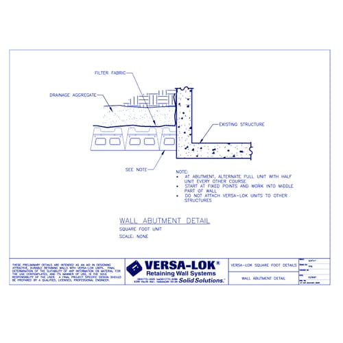Wall Abutment Detail