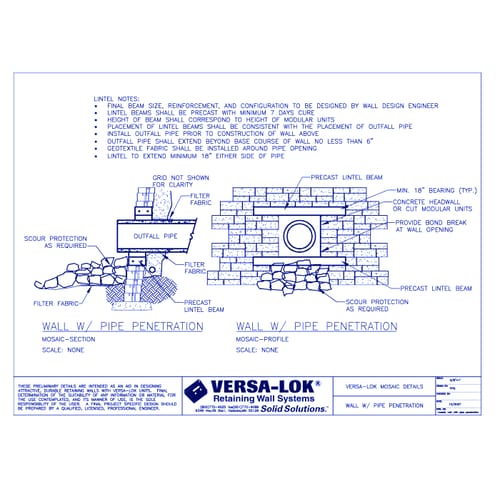 Wall with Pipe Penetration