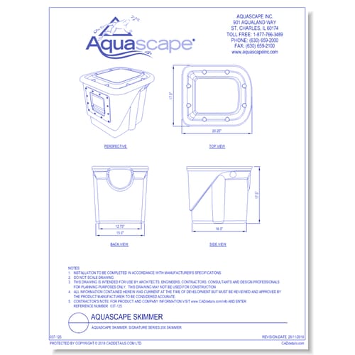Aquascape Skimmer: Signature Series 200 Skimmer