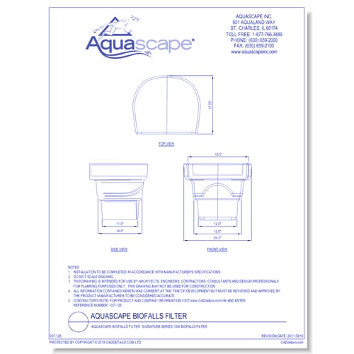 Aquascape BioFalls Filter: Signature Series 1000 BioFalls Filter