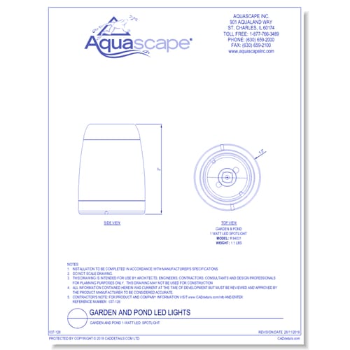 Garden and Pond 1-Watt LED: Spotlight