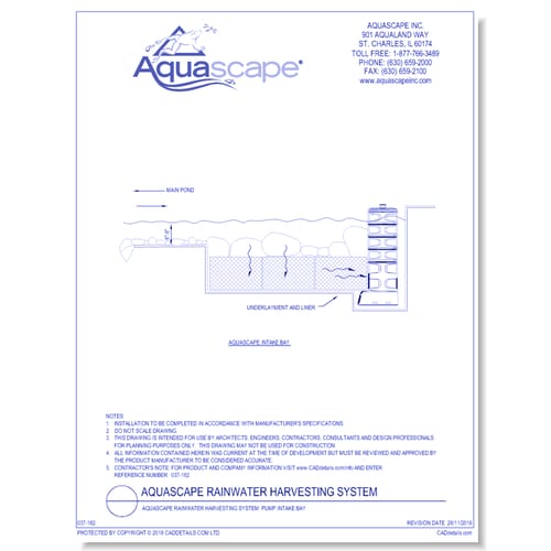 Aquascape Rainwater Harvesting System: Pump Intake Bay