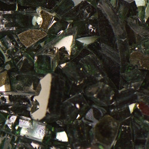 Reflective Black Terrazzo Glass