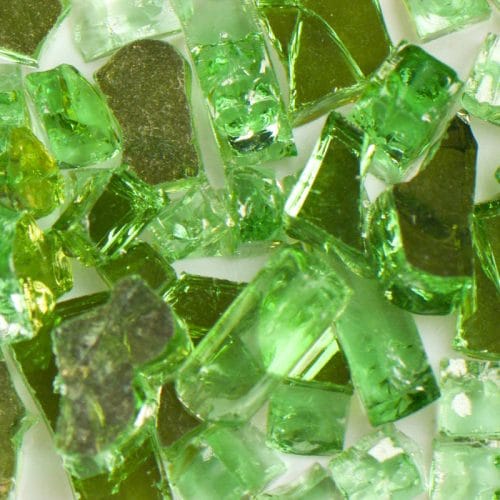 Reflective Green Terrazzo Glass