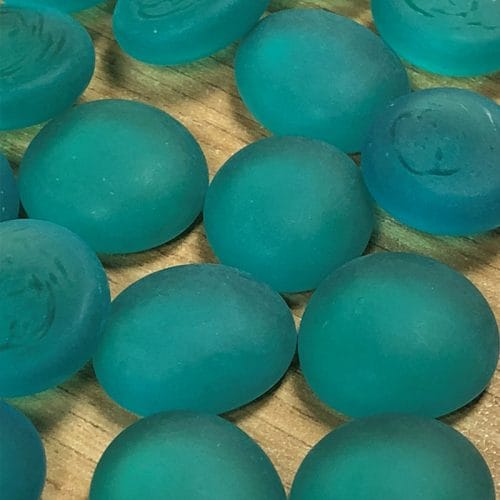 Teal Frosted Glass