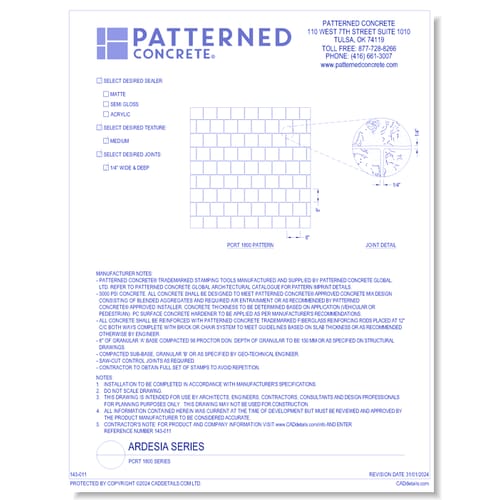 ARDESIA Split-Stone Series: PCRT 1800
