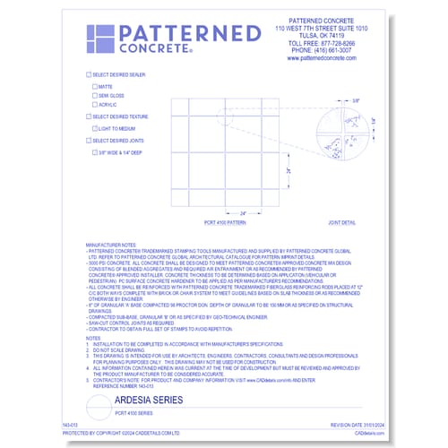 ARDESIA Split-Stone Series: PCRT 4100