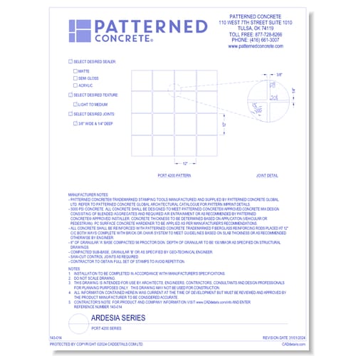 ARDESIA Split-Stone Series: PCRT 4200
