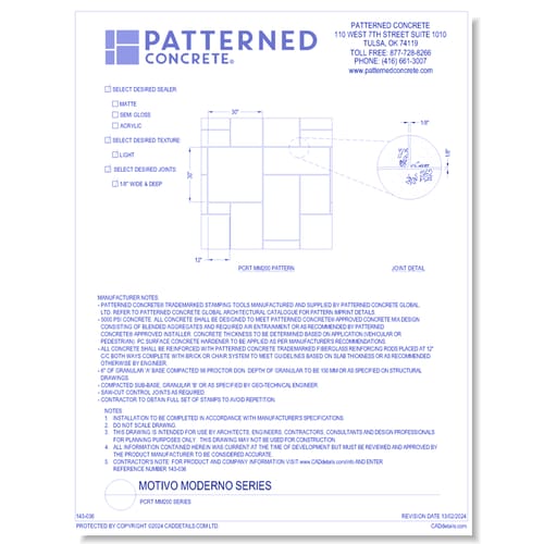 MOTIVO MODERNO Contemporary Series: PCRT MM200 Series