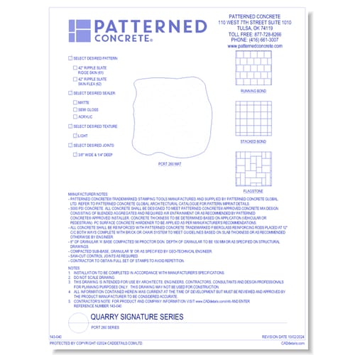 QUARRY Naturals Series: PCRT 260 Series