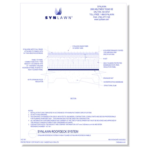 SYNLawn Roofdeck System w/ Heavyguard & SYNLawn Roofdeck Panels