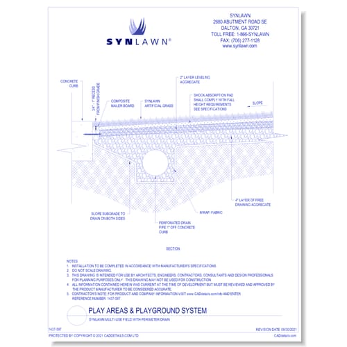 SYNLawn Multi-Use Field with Perimeter Drain