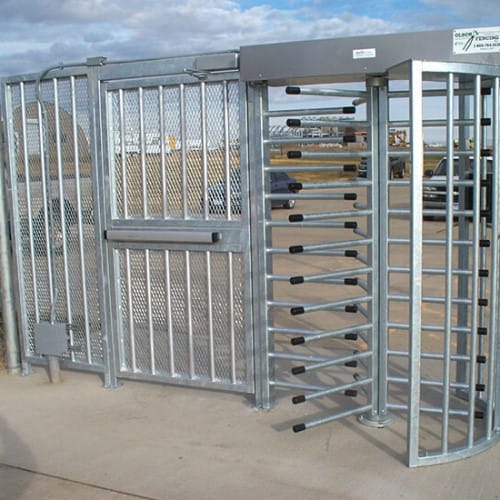 Pedestrian Portal 2150 Pre-hung Ornamental Pedestrian Swing Gate with Turnstile