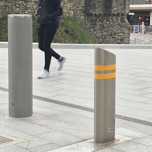 Rising Bollard RB001-30 (K4 Type) Shallow Mount Rising Bollard easily stores below grade when not in use