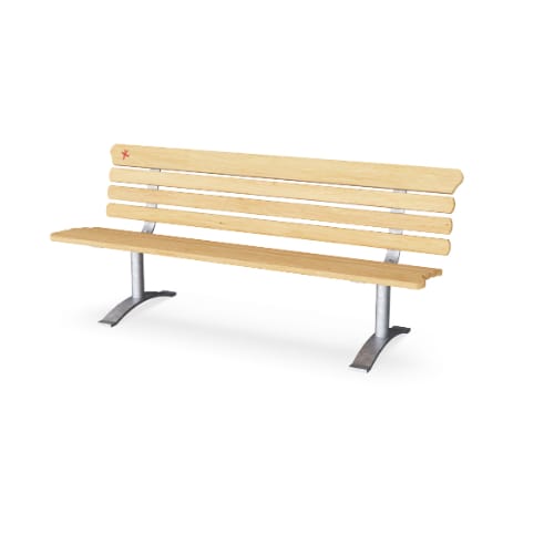 Park Bench with Backrest