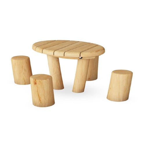 Kids Table with 4 Sitting Poles