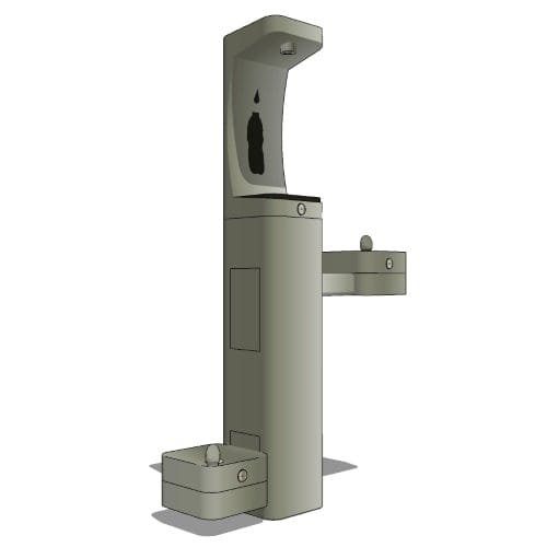 Model 3611: ADA Vandal-Resistant Outdoor Stainless Steel Bottle Filler and Fountain