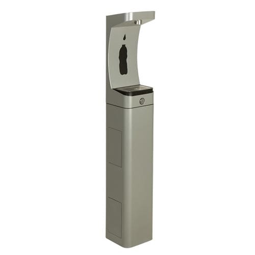 Model 3610: ADA Outdoor Vandal-Resistant Stainless Steel Pedestal Bottle Filler