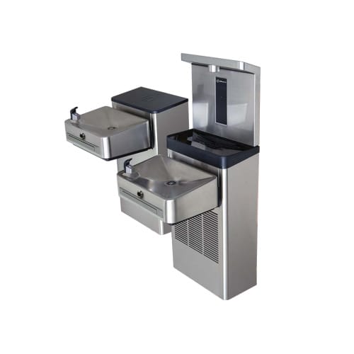 Model 1212SFH: Wall Mount Hi-Lo Indoor ADA Filtered Motion Activated Water Cooler and Bottle Filler