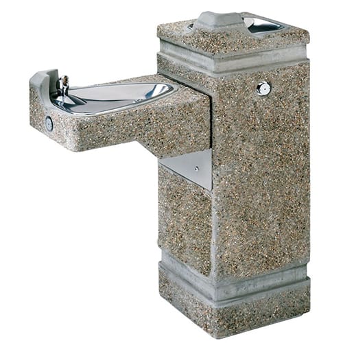 Model 3150: ADA Outdoor Vandal-Resistant Concrete Pedestal Fountain