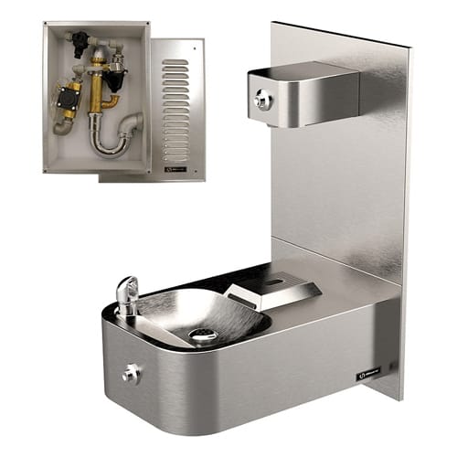 Model 1109FRP: ADA Outdoor Freeze-Resistant Vandal-Resistant Fountain and Bottle Filler