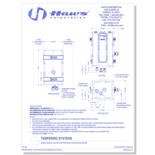 Model 9400LPS: AXION® Low Pressure Steam Water Heater