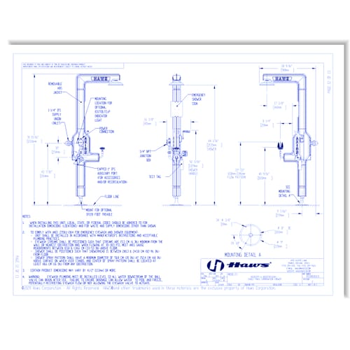 Model 8315CTFP: AXION® MSR Freeze-Protected Shower and Eye/Face Wash