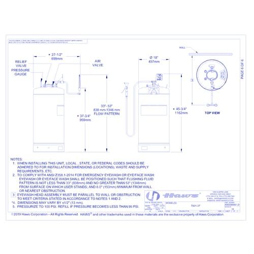 Model 7601.37: Portable Emergency Air-Pressurized Eyewash