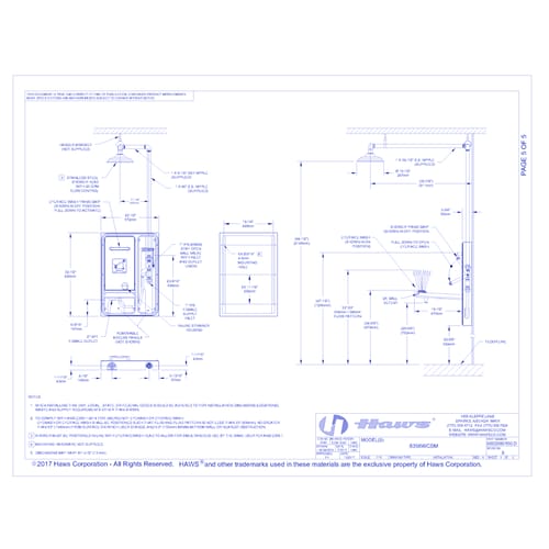 Model 8356WCSM: AXION® MSR Surface Mount Shower and Eye/Face Wash