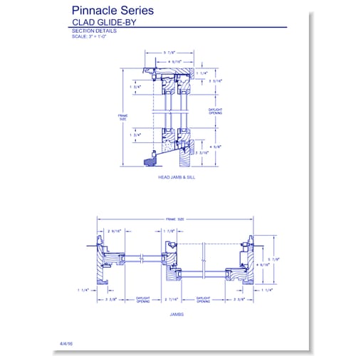 Pinnacle Clad Glide-By: Section Details