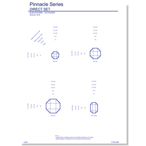 Pinnacle Primed Direct Set Windows: Elevations