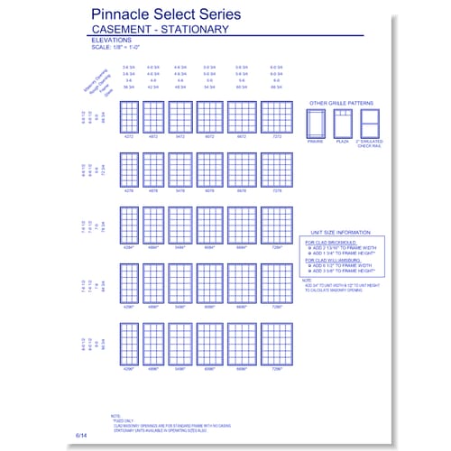 Pinnacle Select Casement: Elevations