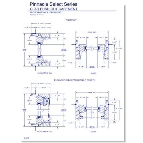 Pinnacle Select Casement: Section Details