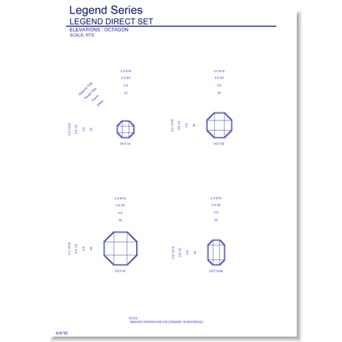 Legend Direct Set: Elevations