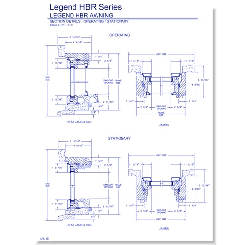 Legend HBR Awning: Section Details