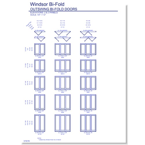 Windsor Bi-Fold: Elevations