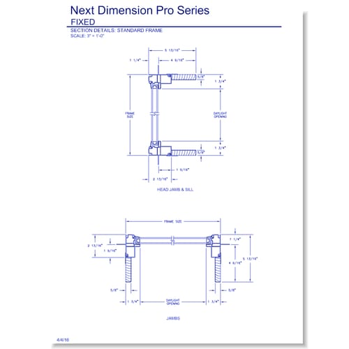 Next Dimension Pro Fixed: Section Details