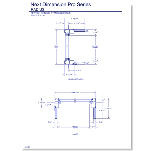 Next Dimension Pro Radius: Section Details