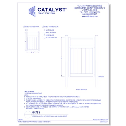 Stockton Gates With CertaGrain And Spindle Accent
