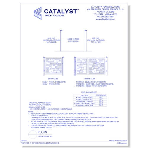 Gate Post Spacing
