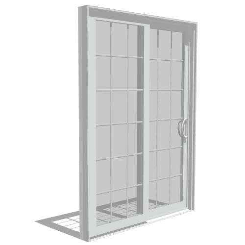 Impervia Series: Sliding Patio Door, Fixed Vent Operation