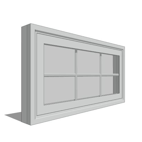 Impervia Series, Single Hung Window, Transom Unit