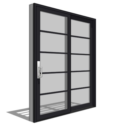 Architect Series, Contemporary, Clad, Wood, Sliding Door, 2 Panel