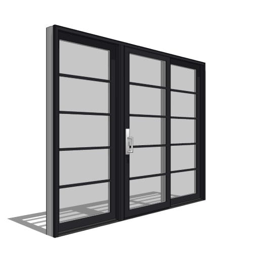 Architect Series, Contemporary, Clad, Wood, Sliding Door, 3 Panel