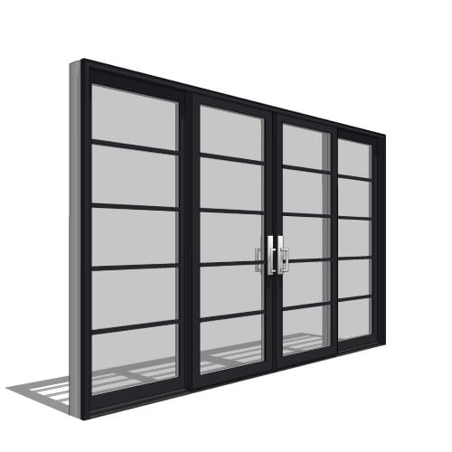 Architect Series, Contemporary, Clad, Wood, Sliding Door, 4 Panel