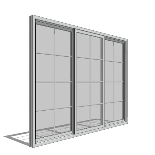 Impervia Series Sliding Window, Vent Fixed Vent Operation, 1/3