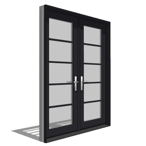 Architect Series, Contemporary, In-Swing Door, Double, Active-Passive Units
