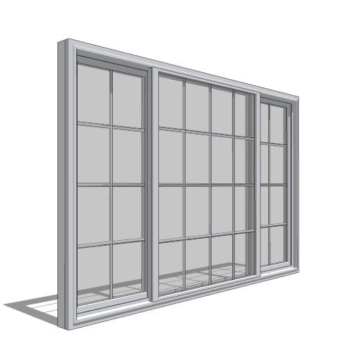 250 Series Sliding Window, Vent Fixed Vent Operation, 1/4