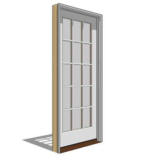 Pella Reserve, Clad, Wood, In-Swing Door, French-Single, Fixed Units