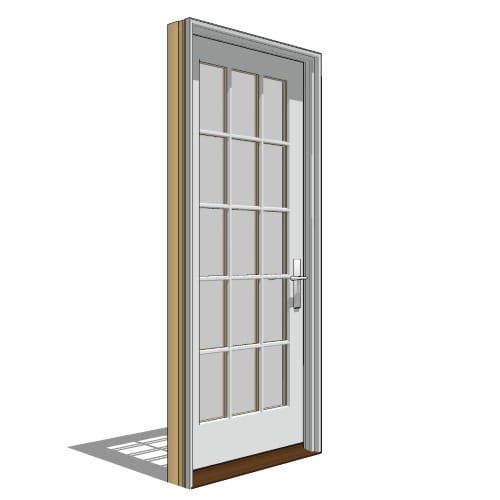 Pella Reserve, Clad, Wood, In-Swing Door, French-Single, Right Hand Units